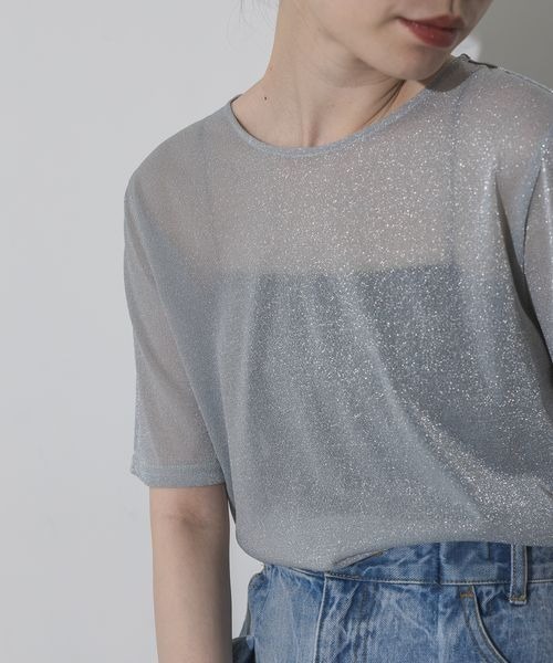 JEANASIS(ジーナシス)の「ラメテンジクシアーSS TEE/120208(Tシャツ/カットソー・レディース・ブラック/シルバー/ゴールド/シャンパン・FREE)」の18枚目の写真