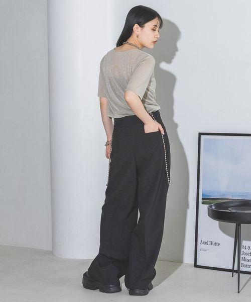 JEANASIS(ジーナシス)の「ラメテンジクシアーSS TEE/120208(Tシャツ/カットソー・レディース・ブラック/シルバー/ゴールド/シャンパン・FREE)」の8枚目の写真