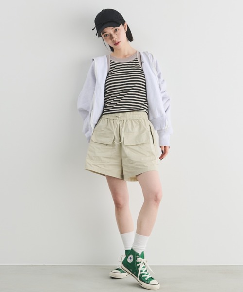 MERLOT（メルロー）の「カップ付きボーダーアメスリタンク（タンクトップ・レディース・ブラック/ブラウン/ピンク・FREE）」の11枚目の写真