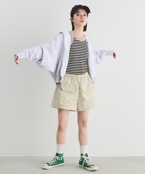 MERLOT（メルロー）の「カップ付きボーダーアメスリタンク（タンクトップ・レディース・ブラック/ブラウン/ピンク・FREE）」の12枚目の写真