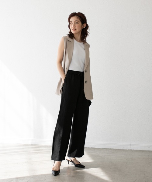 RIVE DROITE（リヴドロワ）の「レーヨンリネンイージーパンツ