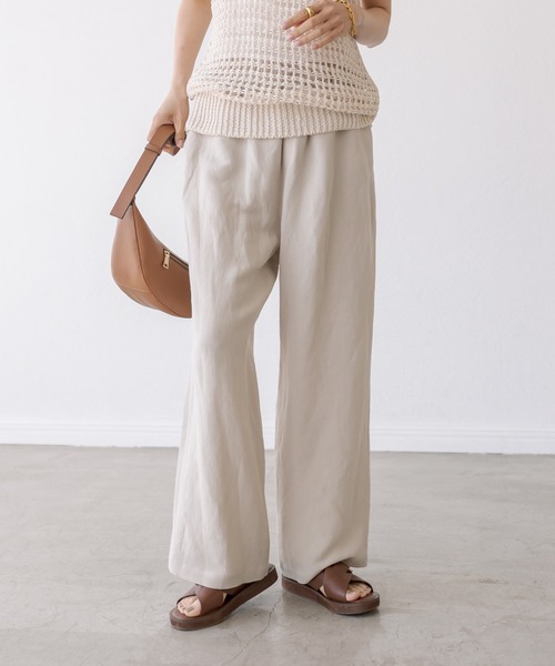 RIVE DROITE（リヴドロワ）の「レーヨンリネンイージーパンツ（スラックス・レディース・ブラウン/ブラック/ベージュ・FREE）」の10枚目の写真