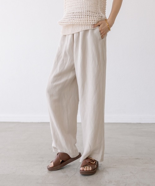 RIVE DROITE（リヴドロワ）の「レーヨンリネンイージーパンツ（スラックス・レディース・ブラウン/ブラック/ベージュ・FREE）」の11枚目の写真