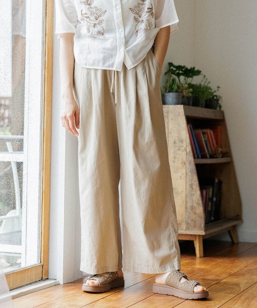 niko and...（ニコアンド）の「DRYイージールーズパンツ（その他パンツ・レディース・チャコール/ベージュ/イエロー/ダークブルー・MEDIUM/LARGE）」の3枚目の写真