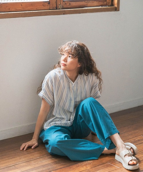 niko and...（ニコアンド）の「DRYイージールーズパンツ（その他パンツ・レディース・チャコール/ベージュ/イエロー/ダークブルー・MEDIUM/LARGE）」の21枚目の写真