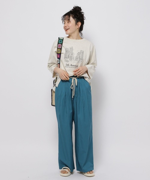 niko and...（ニコアンド）の「DRYイージールーズパンツ（その他パンツ・レディース・チャコール/ベージュ/イエロー/ダークブルー・MEDIUM/LARGE）」の8枚目の写真