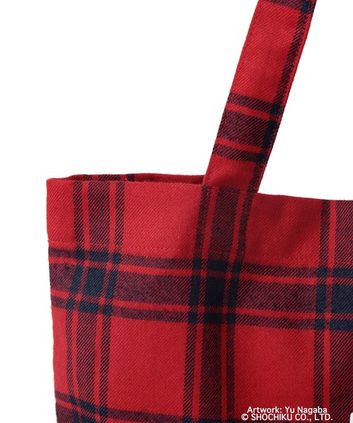 BEAMS JAPAN（ビームス　ジャパン）の「小津安二郎監督 / アニバーサリー ロゴ トートバッグ チェック（トートバッグ・メンズ・レッド・ONE SIZE）」の5枚目の写真