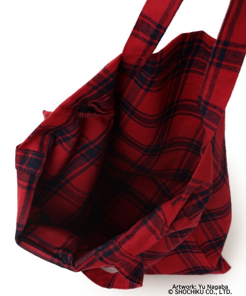 BEAMS JAPAN（ビームス　ジャパン）の「小津安二郎監督 / アニバーサリー ロゴ トートバッグ チェック（トートバッグ・メンズ・レッド・ONE SIZE）」の8枚目の写真
