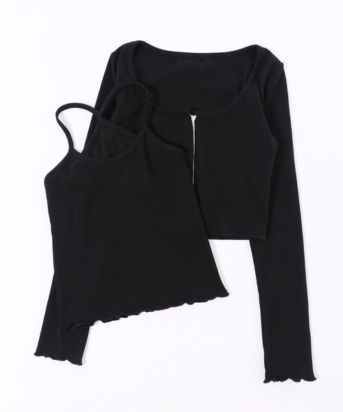 PHILLY(フィリー)の「【PHILLY】キャミセットリブカーディガン(Tシャツ/カットソー・レディース・アイボリー/ブラック/グレー・FREE)」の22枚目の写真