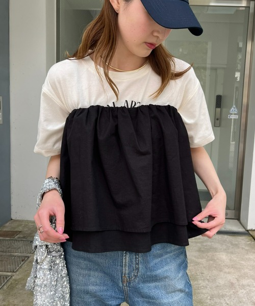 WILLOW（ウィロー）の「【willow】マルチウェイリネンキャミ（Tシャツ/カットソー・レディース・ベージュ/ブラック・ONE SIZE）」の7枚目の写真