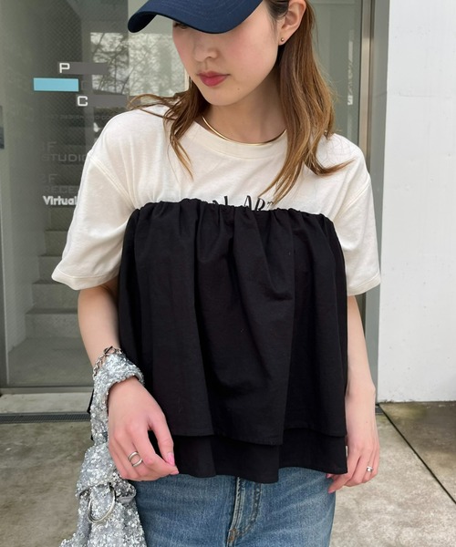 WILLOW（ウィロー）の「【willow】マルチウェイリネンキャミ（Tシャツ/カットソー・レディース・ベージュ/ブラック・ONE SIZE）」の3枚目の写真