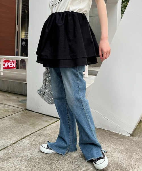 WILLOW（ウィロー）の「【willow】マルチウェイリネンキャミ（Tシャツ/カットソー・レディース・ベージュ/ブラック・ONE SIZE）」の4枚目の写真