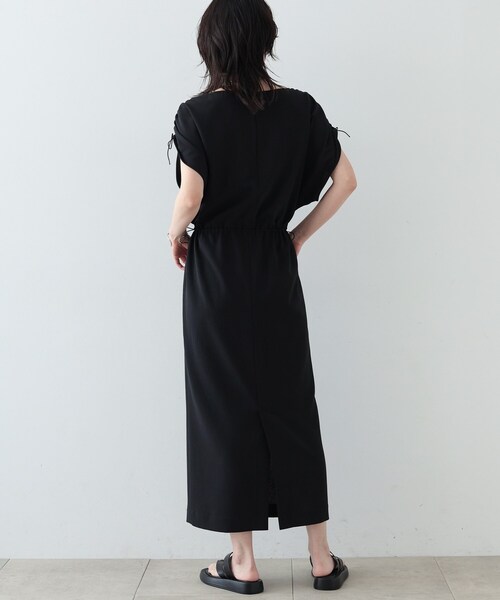 GALLEST（ギャレスト）の「◆ドロストスリーブIラインワンピース（ワンピース・レディース・ダークブラウン/スモーキーグリーン系/ブラック・38/34）」の15枚目の写真