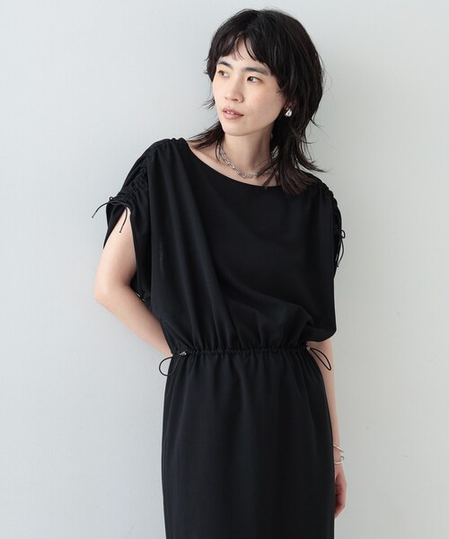 GALLEST（ギャレスト）の「◆ドロストスリーブIラインワンピース（ワンピース・レディース・ダークブラウン/スモーキーグリーン系/ブラック・38/34）」の16枚目の写真