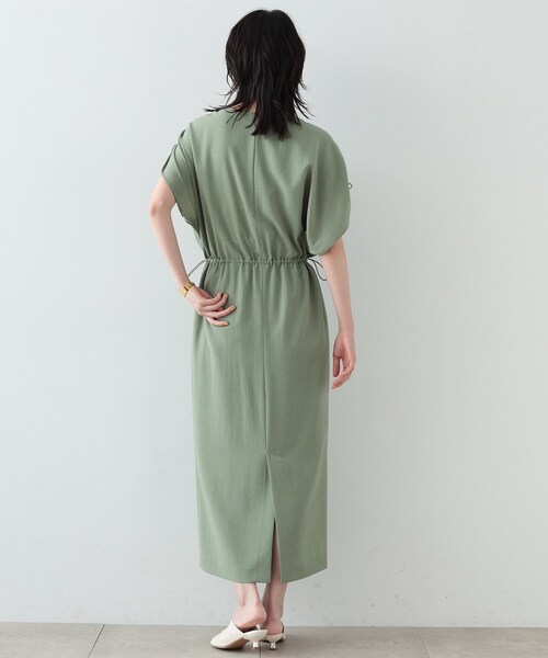 GALLEST（ギャレスト）の「◆ドロストスリーブIラインワンピース（ワンピース・レディース・ダークブラウン/スモーキーグリーン系/ブラック・38/34）」の9枚目の写真