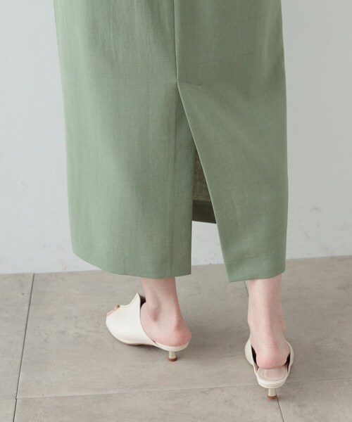 GALLEST（ギャレスト）の「◆ドロストスリーブIラインワンピース（ワンピース・レディース・ダークブラウン/スモーキーグリーン系/ブラック・38/34）」の7枚目の写真