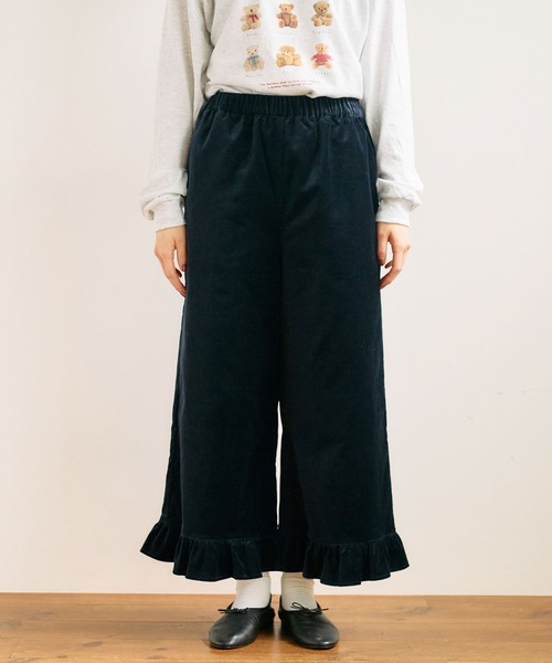 新品未使用⭐︎Fig London パンツ 黒 フリル フリーサイズ fig London（フィグロンドン）の「VELVET pants（その他パンツ）」 - WEAR