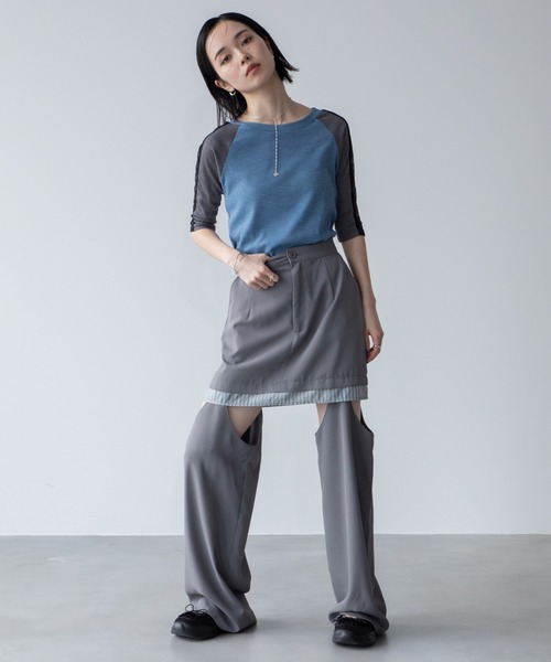 袖フリルTシャツ  レース   ラグランスリーブ  カットソー  トップス 楽天市場】花柄 レース ラグラン カットソー Tシャツ 袖切替
