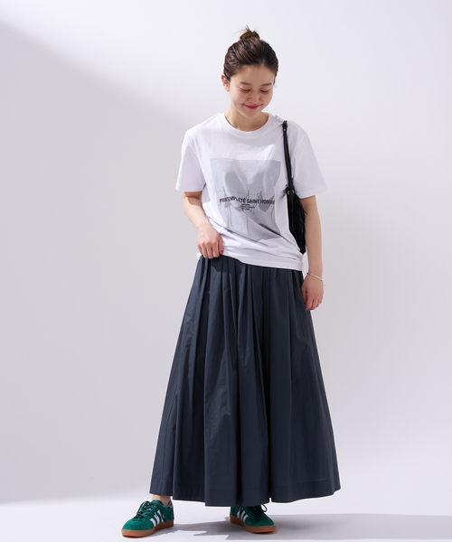 IENA（イエナ）の「タイプライター ボリュームスカート（スカート・レディース・ベージュ/ネイビー/サックスブルー・36/38）」の7枚目の写真