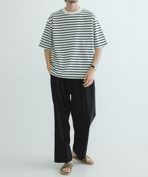 URBAN RESEARCH（アーバンリサーチ）の「リバーシブルボーダーTシャツ（Tシャツ/カットソー・メンズ・ネイビー/グリーン・MEDIUM/LARGE）」の9枚目の写真