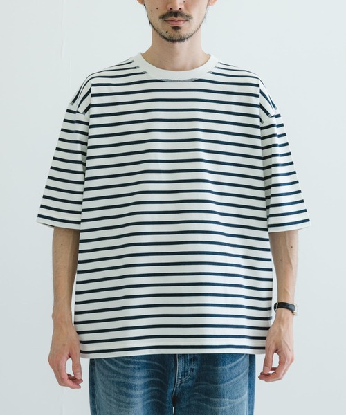 URBAN RESEARCH（アーバンリサーチ）の「リバーシブルボーダーTシャツ（Tシャツ/カットソー・メンズ・ネイビー/グリーン・MEDIUM/LARGE）」の14枚目の写真