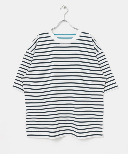 URBAN RESEARCH（アーバンリサーチ）の「リバーシブルボーダーTシャツ（Tシャツ/カットソー・メンズ・ネイビー/グリーン・MEDIUM/LARGE）」の19枚目の写真