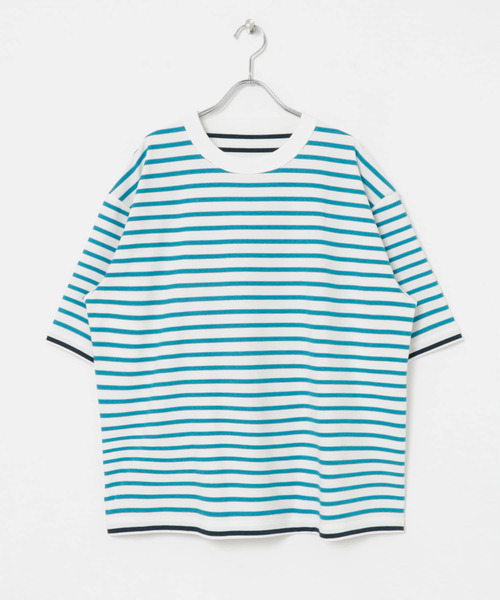 URBAN RESEARCH（アーバンリサーチ）の「リバーシブルボーダーTシャツ（Tシャツ/カットソー・メンズ・ネイビー/グリーン・MEDIUM/LARGE）」の20枚目の写真