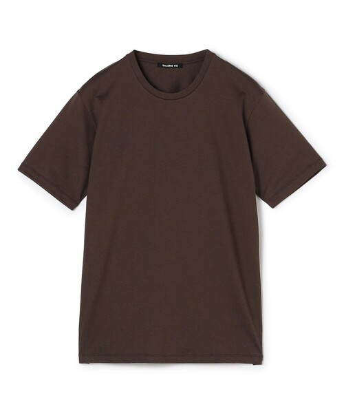 GALERIE VIE(ギャルリー ヴィー)の「ファインコットン ハーフスリーブTシャツ(Tシャツ/カットソー・メンズ・ネイビー/ブラック系その他/ホワイト/ブルー系その他/ブラック/チャコールグレー/ブルー系その他2/ダークブラウン/ブルー系その他3・S/M)」の5枚目の写真