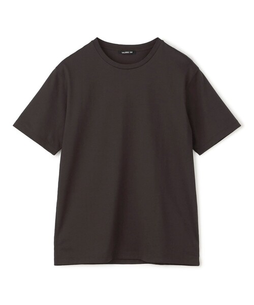 GALERIE VIE(ギャルリー ヴィー)の「ファインコットン ハーフスリーブTシャツ(Tシャツ/カットソー・メンズ・ネイビー/ブラック系その他/ホワイト/ブルー系その他/ブラック/チャコールグレー/ブルー系その他2/ダークブラウン/ブルー系その他3・S/M)」の4枚目の写真