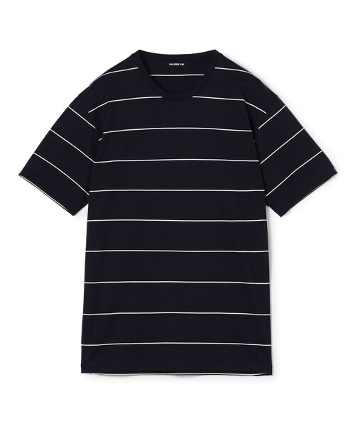 GALERIE VIE(ギャルリー ヴィー)の「ファインコットン ハーフスリーブTシャツ(Tシャツ/カットソー・メンズ・ネイビー/ブラック系その他/ホワイト/ブルー系その他/ブラック/チャコールグレー/ブルー系その他2/ダークブラウン/ブルー系その他3・S/M)」の9枚目の写真