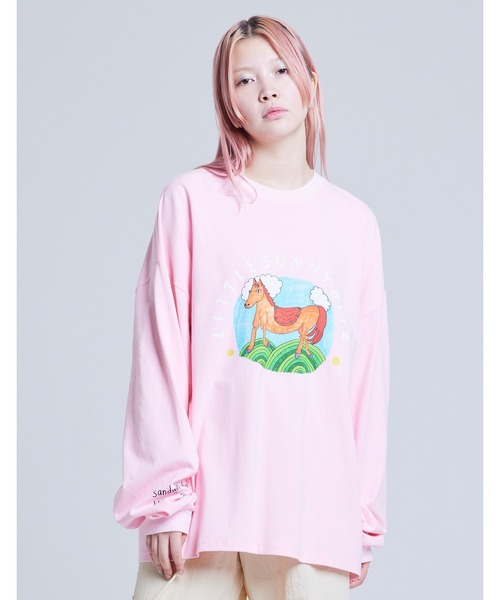 Little sunny bite(リトルサニーバイト)の「【8】【it】【Little Sunny Bite 】sandw1tch shop x little sunny bite long tee(Tシャツ/カットソー・レディース・ピンク/ブラック/ホワイト・MEDIUM/SMALL)」の3枚目の写真