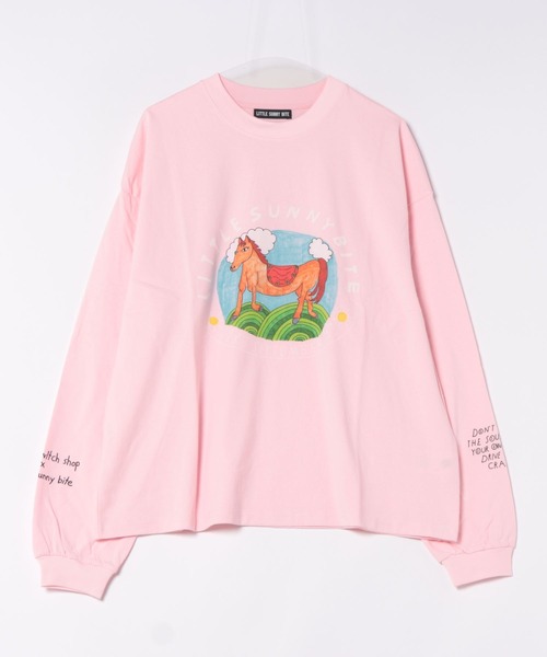 Little sunny bite(リトルサニーバイト)の「【8】【it】【Little Sunny Bite 】sandw1tch shop x little sunny bite long tee(Tシャツ/カットソー・レディース・ピンク/ブラック/ホワイト・MEDIUM/SMALL)」の6枚目の写真