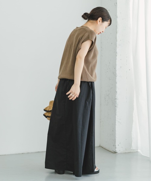 ITEMS URBANRESEARCH（アイテムズ アーバンリサーチ）の「リブドッキングキャミワンピース（ワンピース・レディース・ブラック/カーキ・FREE）」の5枚目の写真