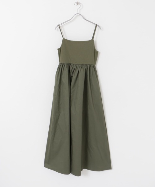 ITEMS URBANRESEARCH（アイテムズ アーバンリサーチ）の「リブドッキングキャミワンピース（ワンピース・レディース・ブラック/カーキ・FREE）」の13枚目の写真