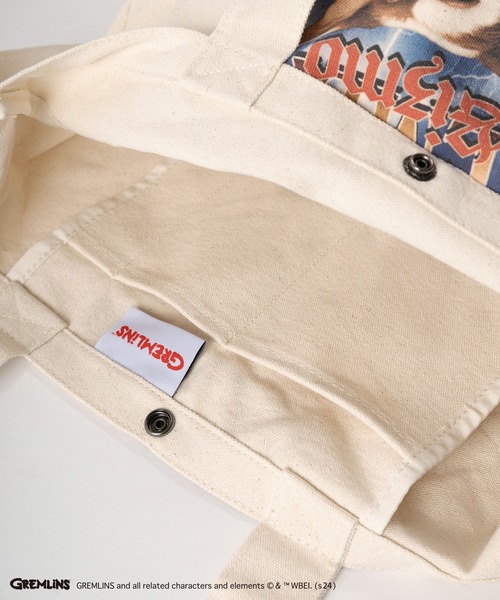 make a ray!（メイク ア レイ！）の「【GREMLINS/グレムリン】ギズモ ポスターテイスト 3パターン BIGプリントデザイン 2WAYキャンバスショルダーバッグ/トートバッグ（ショルダーバッグ・レディース・クリーム/ナチュラル/キナリ・FREE）」の7枚目の写真