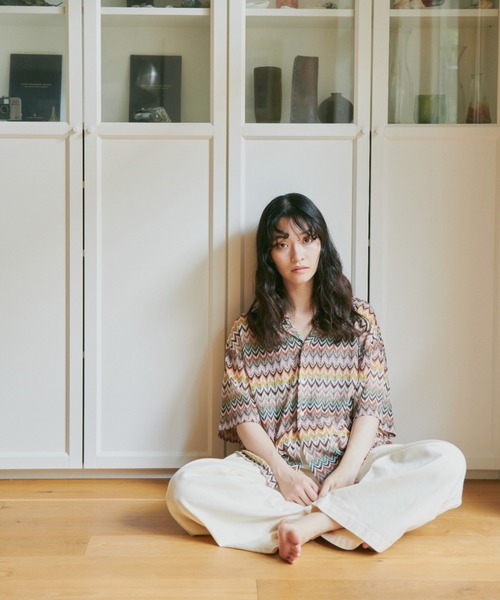 CAMPHOR WOOD(カンファーウッド)の「color wave sheer shirts / ウェーブシアーシャツ(シャツ/ブラウス・メンズ・グリーン系/レッド系・MEDIUM/LARGE)」の10枚目の写真