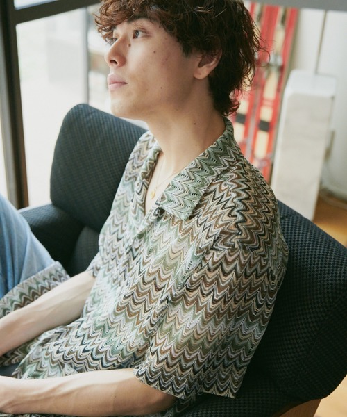 CAMPHOR WOOD(カンファーウッド)の「color wave sheer shirts / ウェーブシアーシャツ(シャツ/ブラウス・メンズ・グリーン系/レッド系・MEDIUM/LARGE)」の21枚目の写真