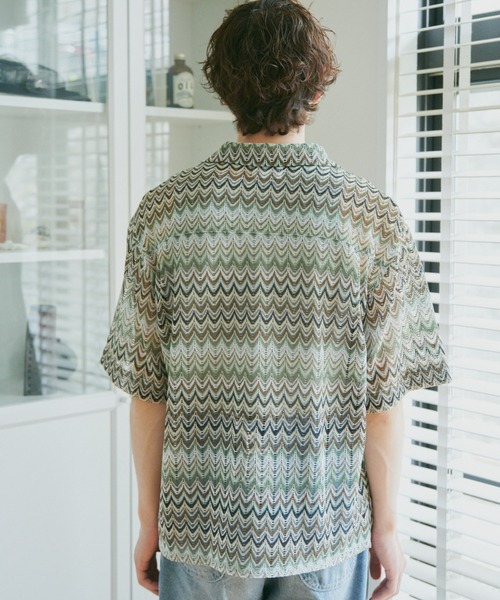 CAMPHOR WOOD(カンファーウッド)の「color wave sheer shirts / ウェーブシアーシャツ(シャツ/ブラウス・メンズ・グリーン系/レッド系・MEDIUM/LARGE)」の20枚目の写真