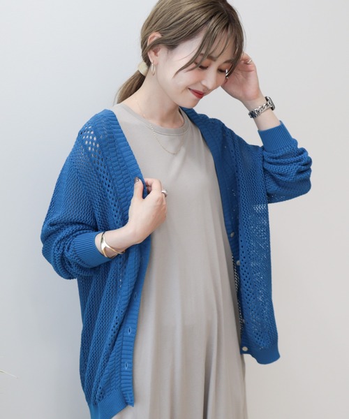 Go To Hollywood ポコピカニットカーディガン　02 2WAYメッシュ編みニットカーディガン/AMERICAN HOLIC
