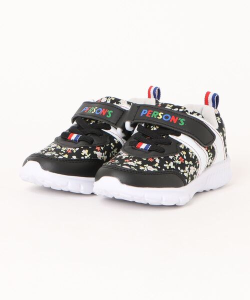 PERSON'S(パーソンズ)の「【PERSON’S】パーソンズ キッズスニーカー PSK-3003(スニーカー・キッズ・ブラック/ピンク・18.0cm/17.0cm/16.0cm/15.0cm)」の1枚目の写真