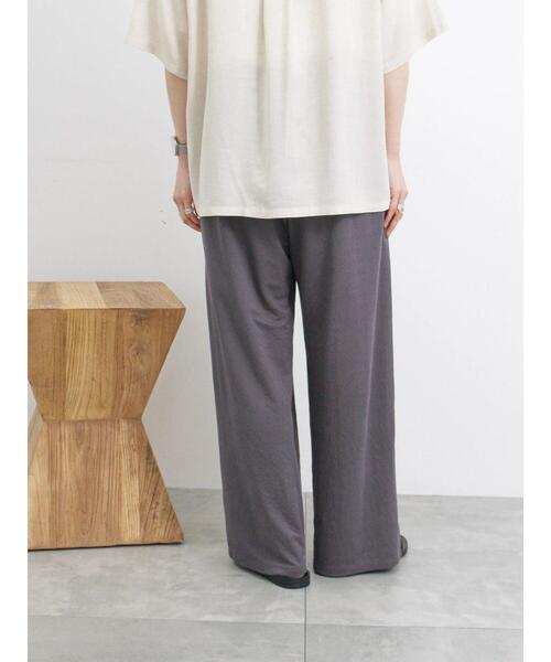 Samansa Mos2 blue(サマンサモスモスブルー)の「【接触冷感】ワイドイージーパンツ(その他パンツ・レディース・グリーン/チャコールグレー/キナリ/ブラック・F)」の17枚目の写真