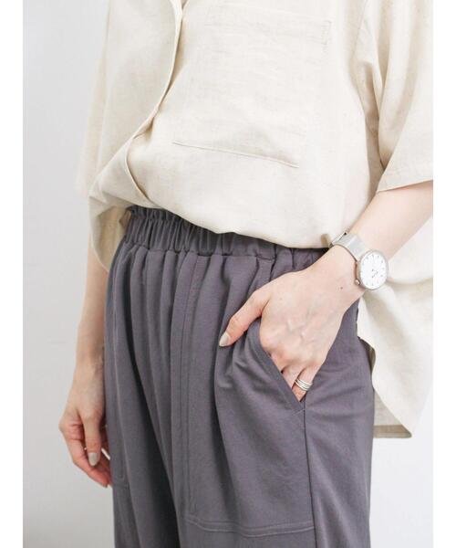 Samansa Mos2 blue(サマンサモスモスブルー)の「【接触冷感】ワイドイージーパンツ(その他パンツ・レディース・グリーン/チャコールグレー/キナリ/ブラック・F)」の16枚目の写真