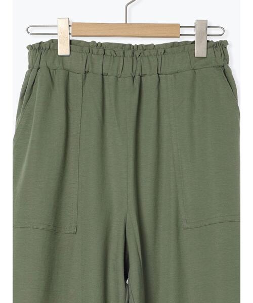 Samansa Mos2 blue(サマンサモスモスブルー)の「【接触冷感】ワイドイージーパンツ(その他パンツ・レディース・グリーン/チャコールグレー/キナリ/ブラック・F)」の13枚目の写真