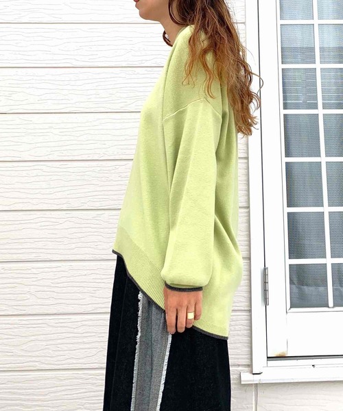 【即完売モデル】カラービーコン Vネック ウール ニット セーター 21aw 2025年最新】kolor BEACON ネック：Vネック ニット・セーターの人気