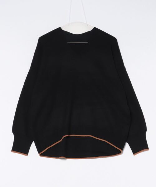 Q（キュー）の「Vネックオーバーニット（ニット/セーター・レディース・ライトグリーン/グレイッシュベージュ/ブラック/ブルー/ライトグレー/チャコールグレー・MEDIUM）」の7枚目の写真