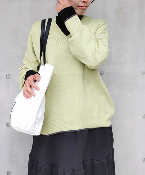 セール】Vネックオーバーニット（ニット/セーター）｜Q（キュー）の