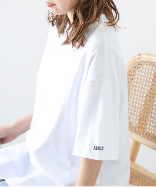 タイムセール　新品未使用 BOWTEカットソーTシャツ セール】サイドライン スムースTシャツ（Tシャツ/カットソー