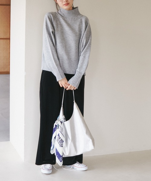 ROPE' PICNIC（ロペピクニック）の「洗えるワンショルダートートバッグ（トートバッグ・レディース・キナリ/シルバー/ブラック・FREE）」の21枚目の写真