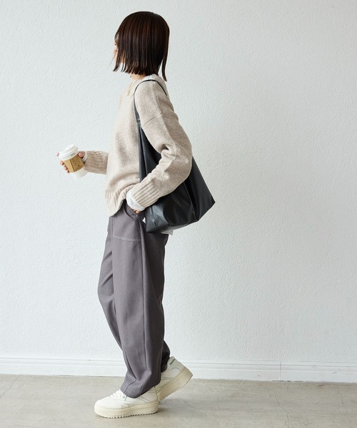 ROPE' PICNIC（ロペピクニック）の「洗えるワンショルダートートバッグ（トートバッグ・レディース・キナリ/シルバー/ブラック・FREE）」の19枚目の写真