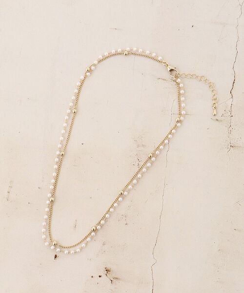 le.coeur blanc(ルクールブラン)の「パール×チェーン2連ネックレス(ネックレス・レディース・ゴールド・FREE)」の12枚目の写真